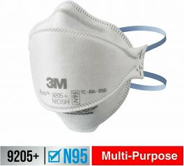 3M Aura Particulate Respirator 9205+ N95 | case of 8 boxes,10 masks per box